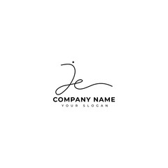 Je Initial signature logo vector design