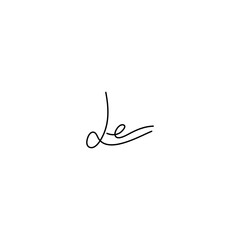 Le Initial signature logo vector design