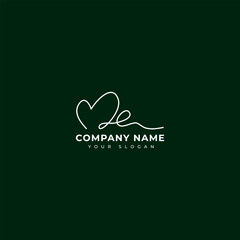 Me Initial signature logo vector design