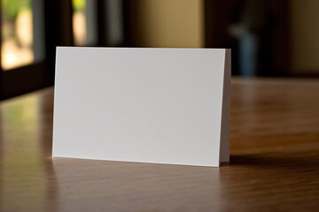 White empty business card mockup blank for your business card design. Generative AI
