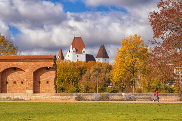 Fototapeta premium castle in autumn, ingolstadt, bayern