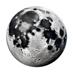 full moon isolated on transparent background cutout