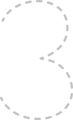 Number Tracing Alphabet Dash Three 3