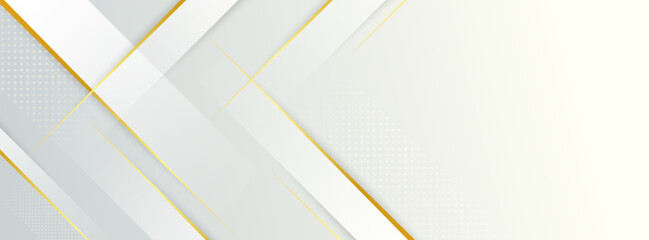 Modern banner background. gray gradation and gold shape eps 10