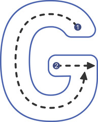Uppercase Tracing Alphabet G