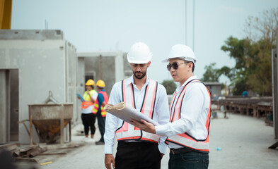 Construction engineer and construction foreman Monitor the progress and supervise important construction works on the construction site.