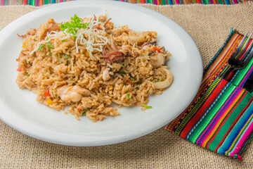 typical Peruvian dish. Rice
