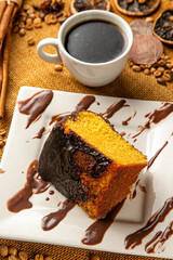 coffee with carrot cake

