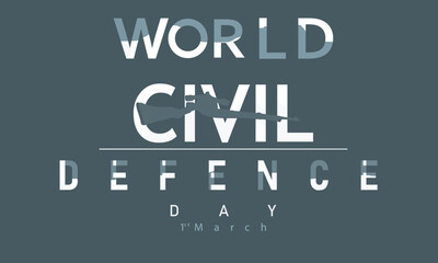  Vector illustration world Civil defence day.