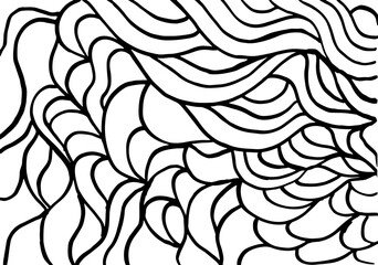Grunge Ink Brush Abstract Wave Pattern