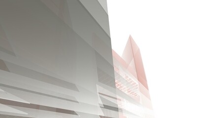 Abstract architecture digital background 3d illustration