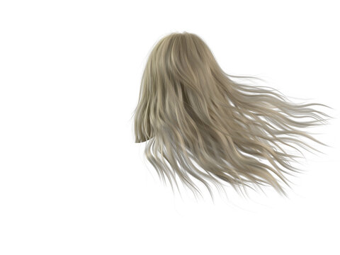 woman with long hair for wallpaper png © seema