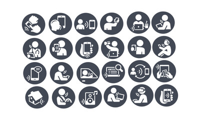 Voice Recognition icons vector design