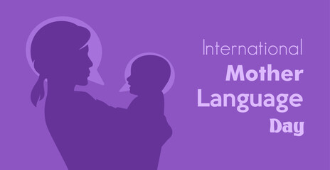 International Mother Language Day on February 21 Background, vector illustration