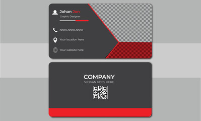 Double-sided creative business card template. Portrait and landscape orientation. Horizontal and vertical layout. Vector illustration.creative modern name card and business card.