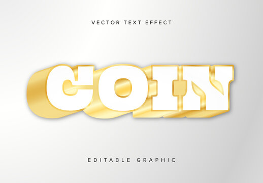 3D Gold Text Effect Mockup