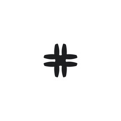 Fototapeta premium Hashtag icon. Simple style social media poster background symbol. Hashtag brand logo design element. Hashtag t-shirt printing. vector for sticker.