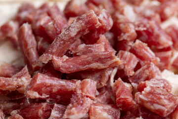 high-quality dried pork sausage with spices