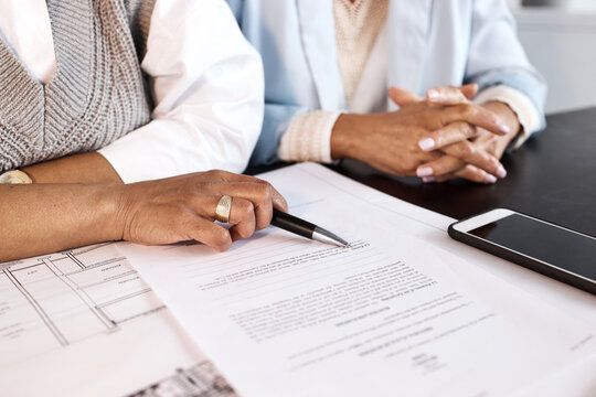 Contract, documents and architect people hands for legal advice, law firm strategy or negotiation deal. Policy, paperwork and business woman, lawyer or clients b2b planning, collaboration or helping