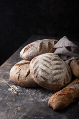 Fresh homemade bread with a crispy crust