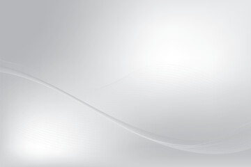 Abstract white and gray color, modern design stripes background with wave element. Vector illustration.	