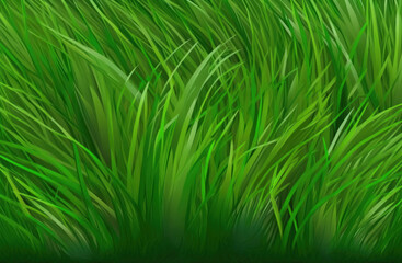 background of lush, delicious green grass. Generative AI