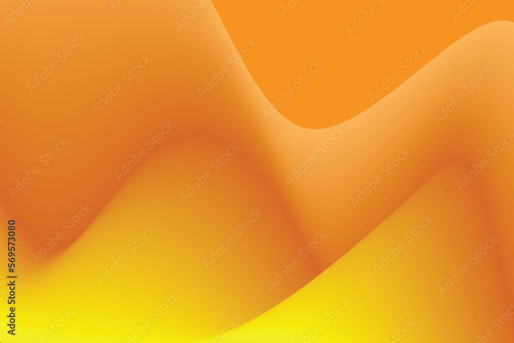 Poster yellow wave abstract background, fluid gradient background, suitable for landing page and computer d