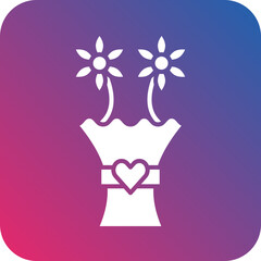 Vector Design Flower Bouquet Icon Style