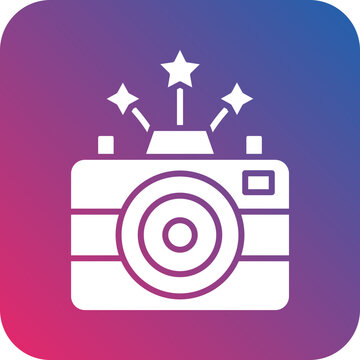 Vector Design New Year Camera Icon Style