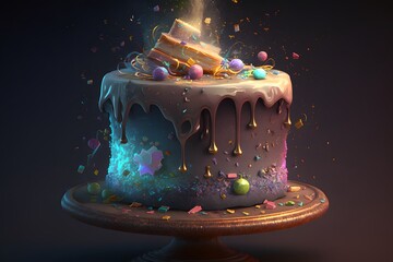 cake created using AI Generative Technology
