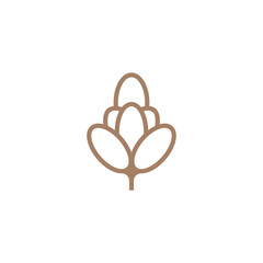 Obraz premium tulip outline logo template design vector