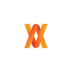 Obraz premium XK logo template gradient color web design vector