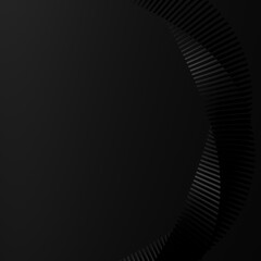 3D rendering Abstract geometry dynamic object with dark background.