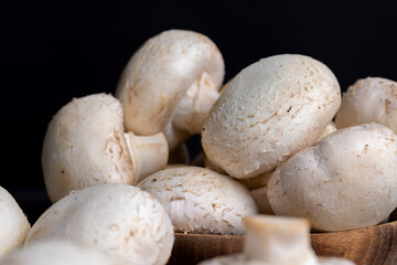 ripe whole mushrooms for cooking