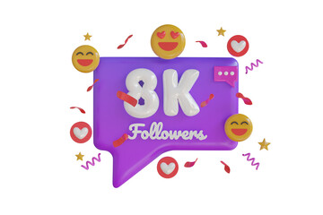 8K Follower 3D illustration