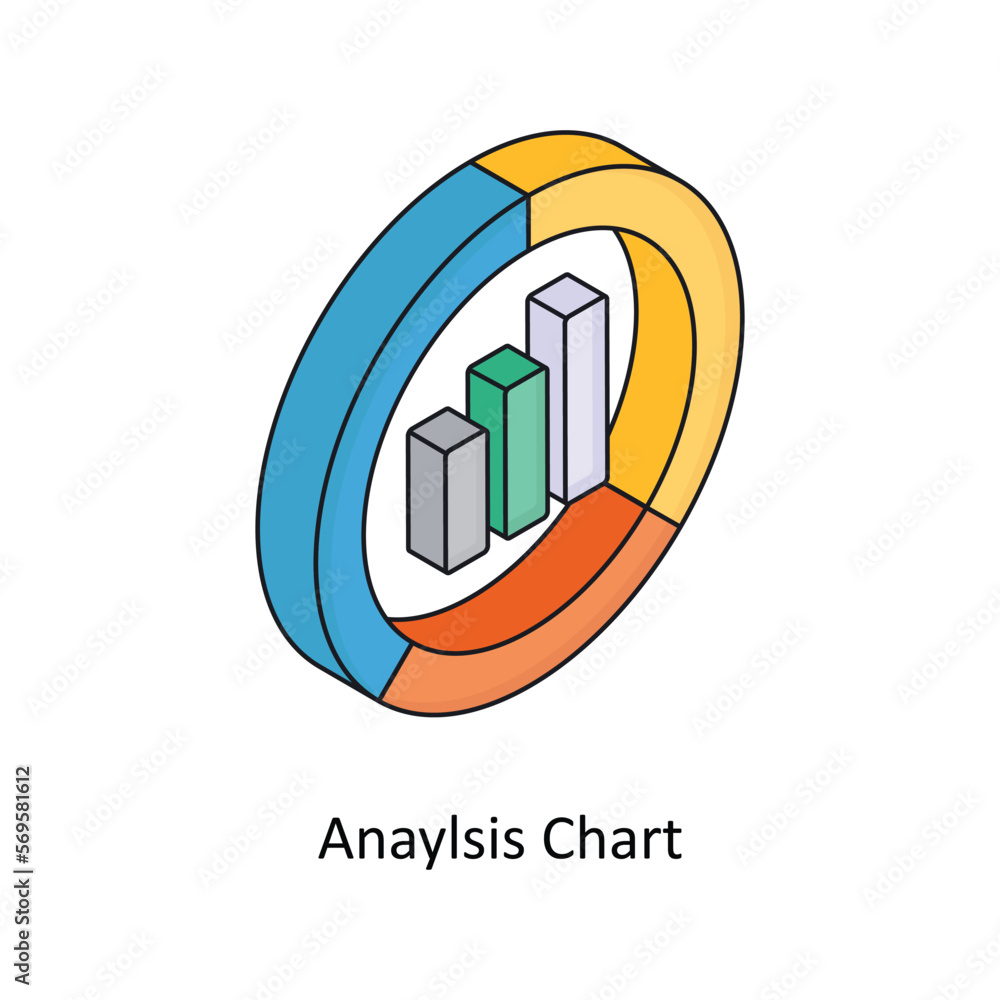 Poster analysis chart vector isometric filled outline icon for your digital or print projects.