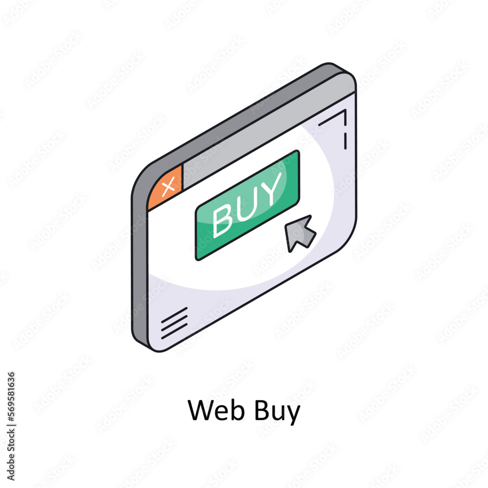 Poster web buy vector isometric filled outline icon for your digital or print projects.