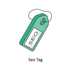 Seo Tag Vector Isometric Filled Outline icon for your digital or print projects.
