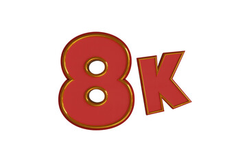 8K Follower 3D illustration