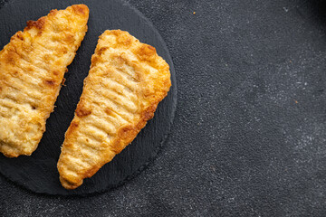 cod fried fish in batter delicious seafood healthy meal food snack on the table copy space food background rustic top view  pescatarian diet