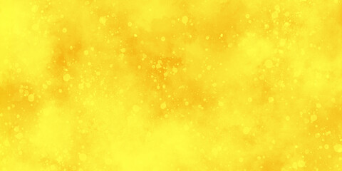 Abstract yellow background with bubbles, glitter texture abstract background with randomized particles, yellow bokeh background with floating particles, yellow grunge watercolor background vector. © DAIYAN MD TALHA