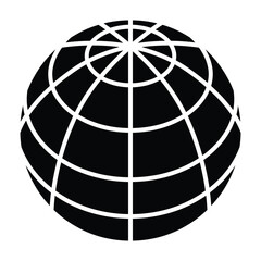 Isometric globe or world flat vector icon for business apps and websites
