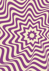 Psychedelic retro groove wavy background 