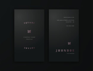 Vertical Business Card Editable Template