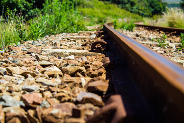 railroad tracks in autumn