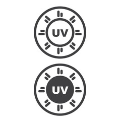 UV light sterilization, icon, vector.