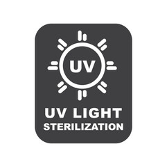 UV sterilization, vector, icon, sticker, label.