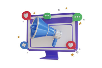 Website Advertisement 3D Illustration