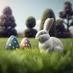 Osterhase im Gras