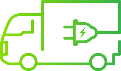 Eco-friendly car vector icon with charging plug for electric or EV cars. Vector illustration.